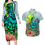 Polynesian Hawaii Couples Matching Long Sleeve Bodycon Dress and Hawaiian Shirt Kanaka with Crab Tribal tattoo TS04 Multicolor - Polynesian Pride