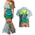 Polynesian Hawaii Couples Matching Mermaid Dress and Hawaiian Shirt Kanaka with Crab Tribal tattoo TS04 - Polynesian Pride