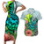 Polynesian Hawaii Couples Matching Short Sleeve Bodycon Dress and Hawaiian Shirt Kanaka with Crab Tribal tattoo TS04 Multicolor - Polynesian Pride