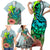 Polynesian Hawaii Family Matching Short Sleeve Bodycon Dress and Hawaiian Shirt Kanaka with Crab Tribal tattoo TS04 - Polynesian Pride