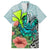 Polynesian Hawaii Family Matching Short Sleeve Bodycon Dress and Hawaiian Shirt Kanaka with Crab Tribal tattoo TS04 Dad's Shirt - Short Sleeve Multicolor - Polynesian Pride