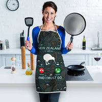 New Zealand is Calling and I Must Go Apron Kiwi Bird Silhouette TS04 - Polynesian Pride
