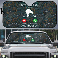New Zealand is Calling and I Must Go Auto Sun Shade Kiwi Bird Silhouette TS04 Multicolor - Polynesian Pride
