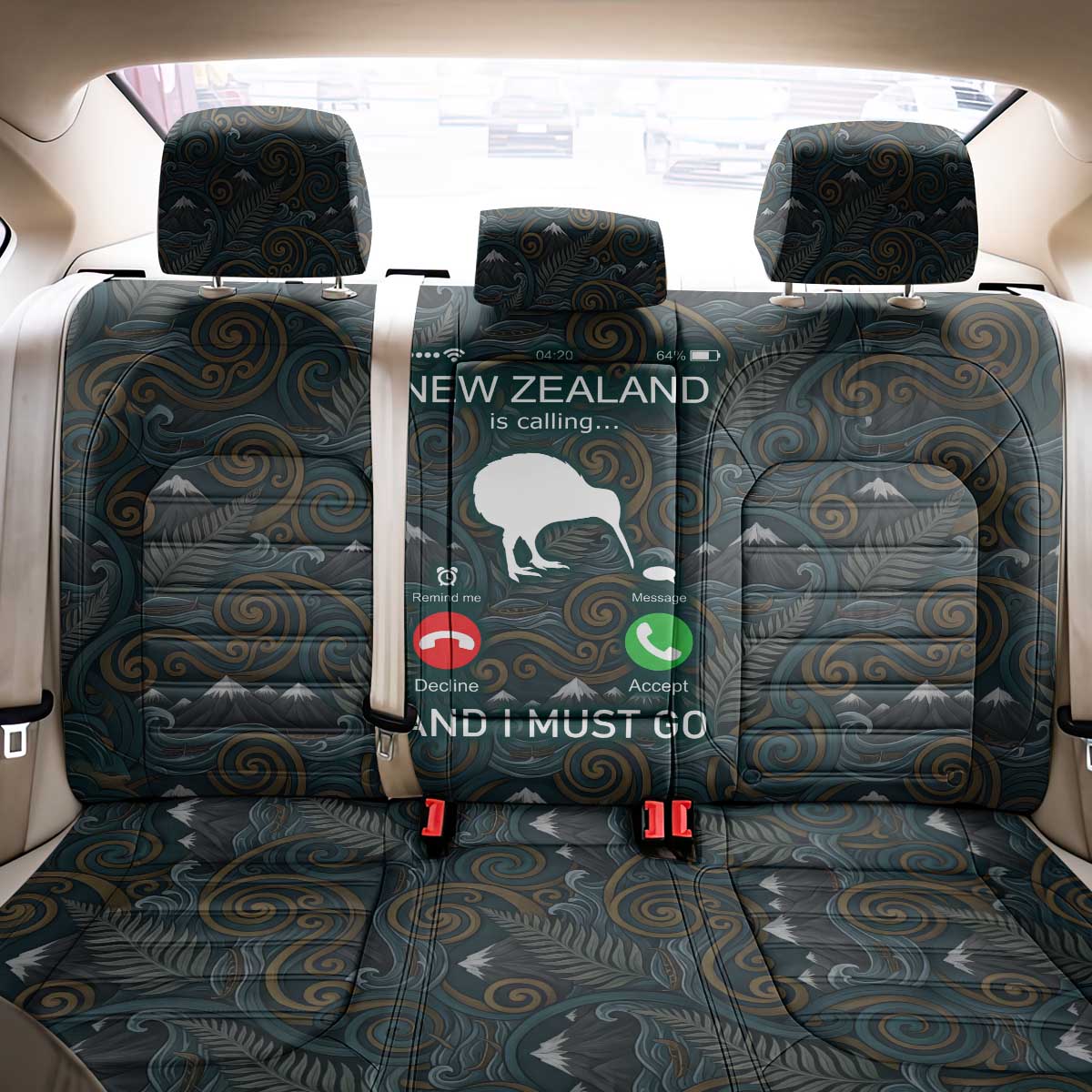 New Zealand is Calling and I Must Go Back Car Seat Cover Kiwi Bird Silhouette TS04 - Polynesian Pride