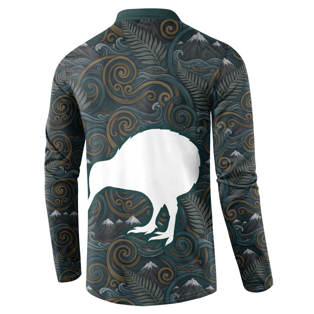 New Zealand is Calling and I Must Go Button Sweatshirt Kiwi Bird Silhouette TS04 - Polynesian Pride