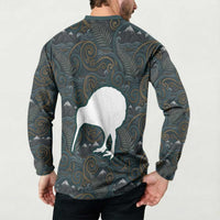 New Zealand is Calling and I Must Go Button Sweatshirt Kiwi Bird Silhouette TS04 - Polynesian Pride