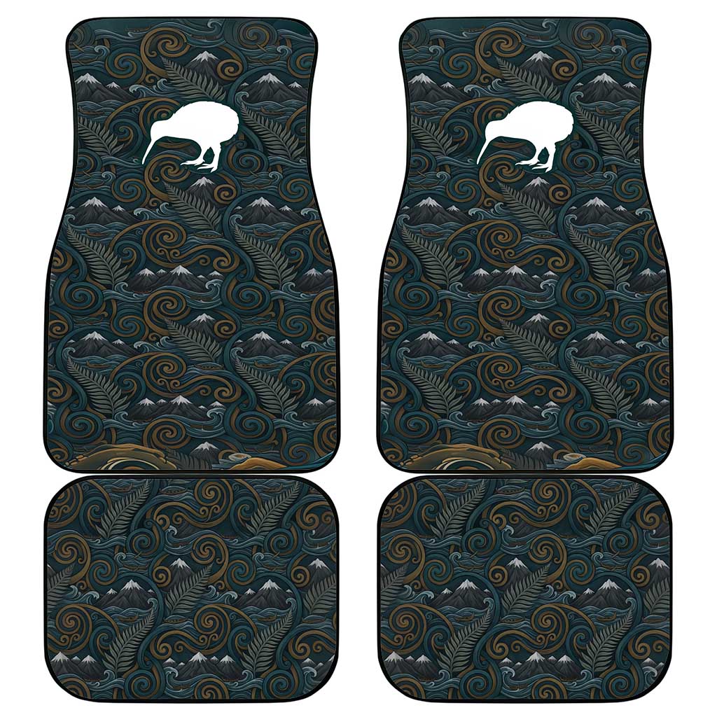 New Zealand is Calling and I Must Go Car Mats Kiwi Bird Silhouette TS04 - Polynesian Pride