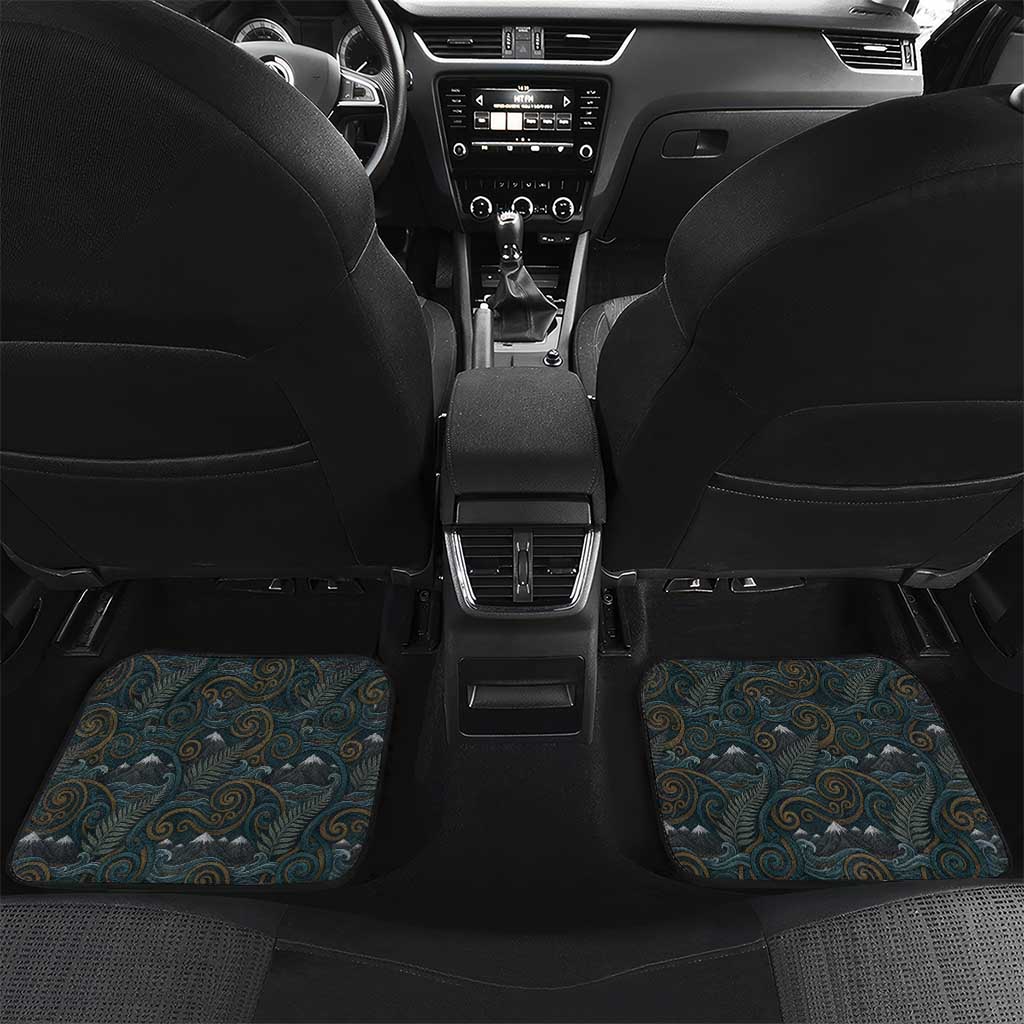 New Zealand is Calling and I Must Go Car Mats Kiwi Bird Silhouette TS04 Set 2pcs - Back Multicolor - Polynesian Pride