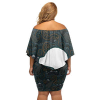 New Zealand is Calling and I Must Go Family Matching Off Shoulder Short Dress and Hawaiian Shirt Kiwi Bird Silhouette