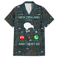 New Zealand is Calling and I Must Go Hawaiian Shirt Kiwi Bird Silhouette TS04 Multicolor - Polynesian Pride