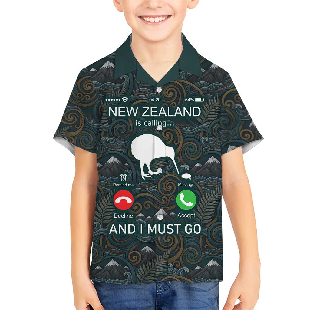 New Zealand is Calling and I Must Go Hawaiian Shirt Kiwi Bird Silhouette TS04 - Polynesian Pride