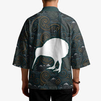 New Zealand is Calling and I Must Go Kimono Kiwi Bird Silhouette