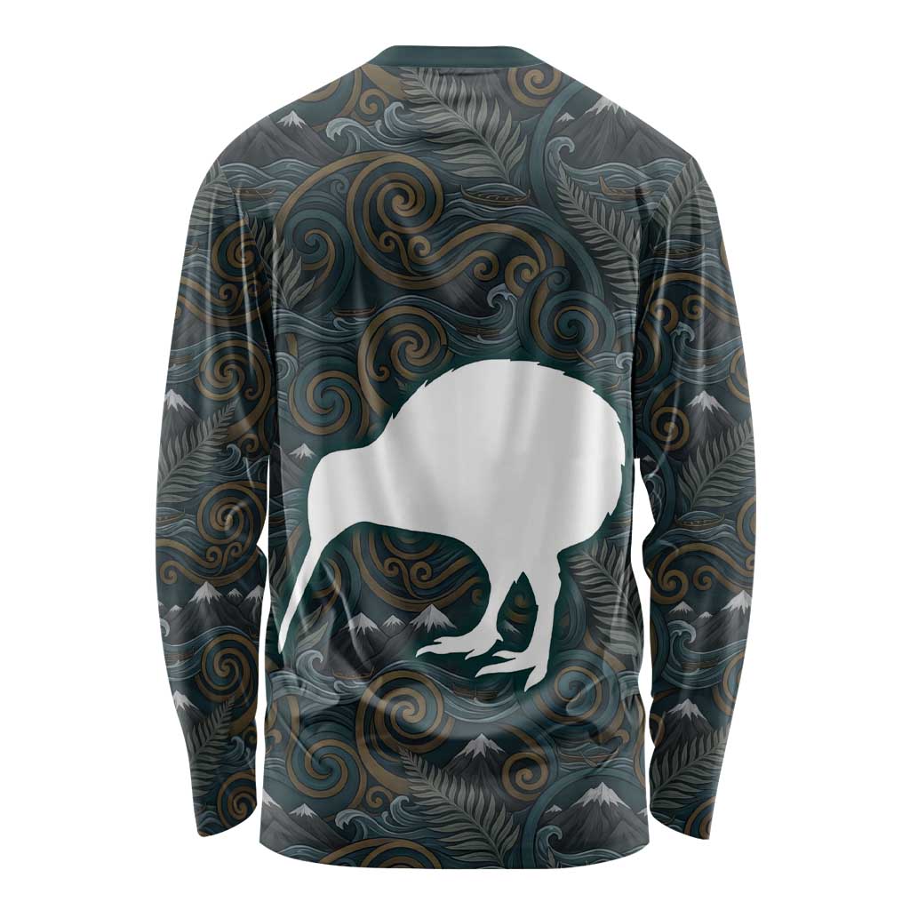 New Zealand is Calling and I Must Go Long Sleeve Shirt Kiwi Bird Silhouette TS04 - Polynesian Pride