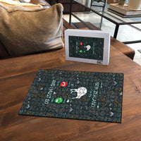 New Zealand is Calling and I Must Go Puzzle Kiwi Bird Silhouette