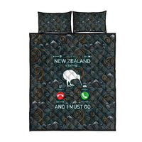 New Zealand is Calling and I Must Go Quilt Bed Set Kiwi Bird Silhouette TS04 - Polynesian Pride