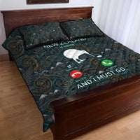 New Zealand is Calling and I Must Go Quilt Bed Set Kiwi Bird Silhouette TS04 - Polynesian Pride