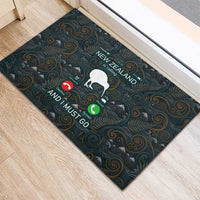 New Zealand is Calling and I Must Go Rubber Doormat Kiwi Bird Silhouette TS04 - Polynesian Pride