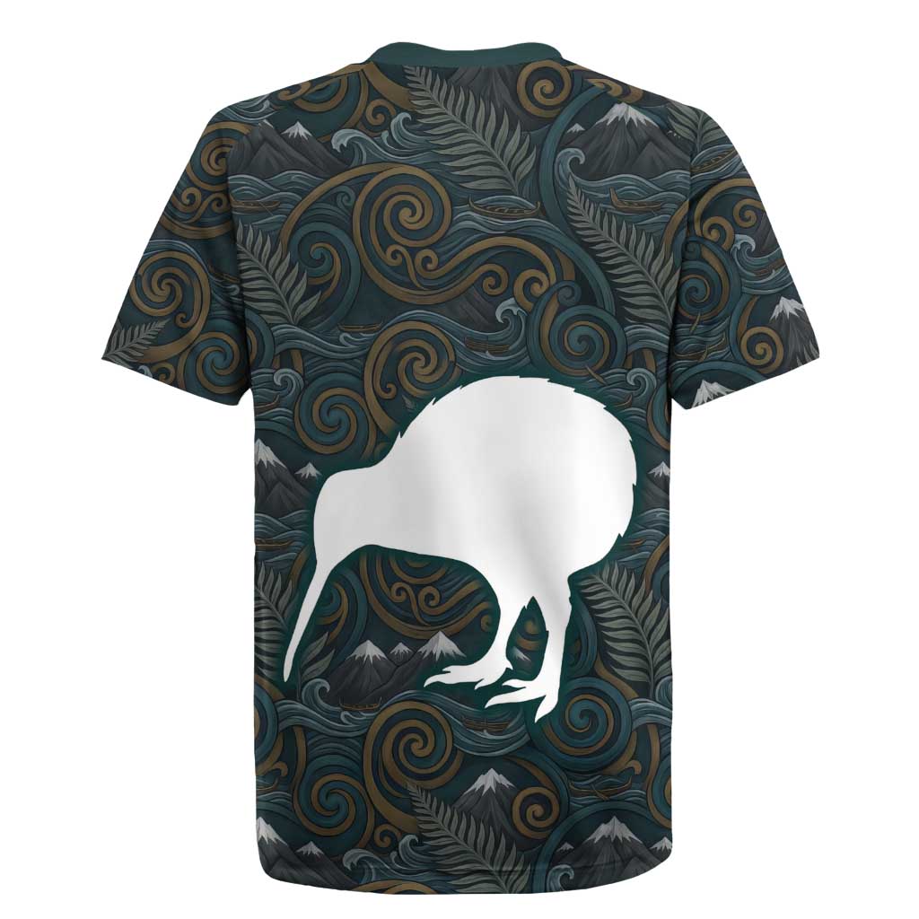 New Zealand is Calling and I Must Go Rugby Jersey Kiwi Bird Silhouette TS04 - Polynesian Pride