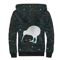 New Zealand is Calling and I Must Go Sherpa Hoodie Kiwi Bird Silhouette