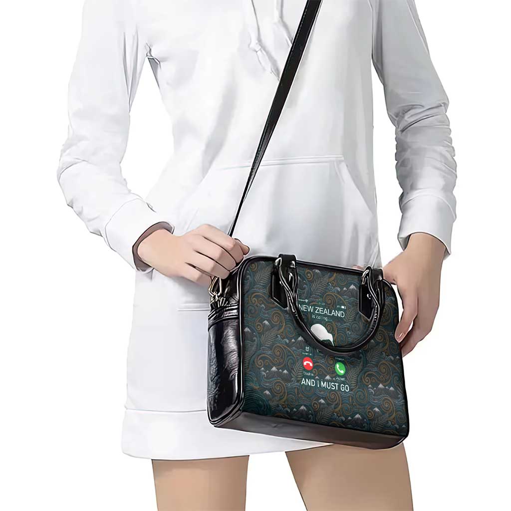 New Zealand is Calling and I Must Go Shoulder Handbag Kiwi Bird Silhouette TS04 - Polynesian Pride
