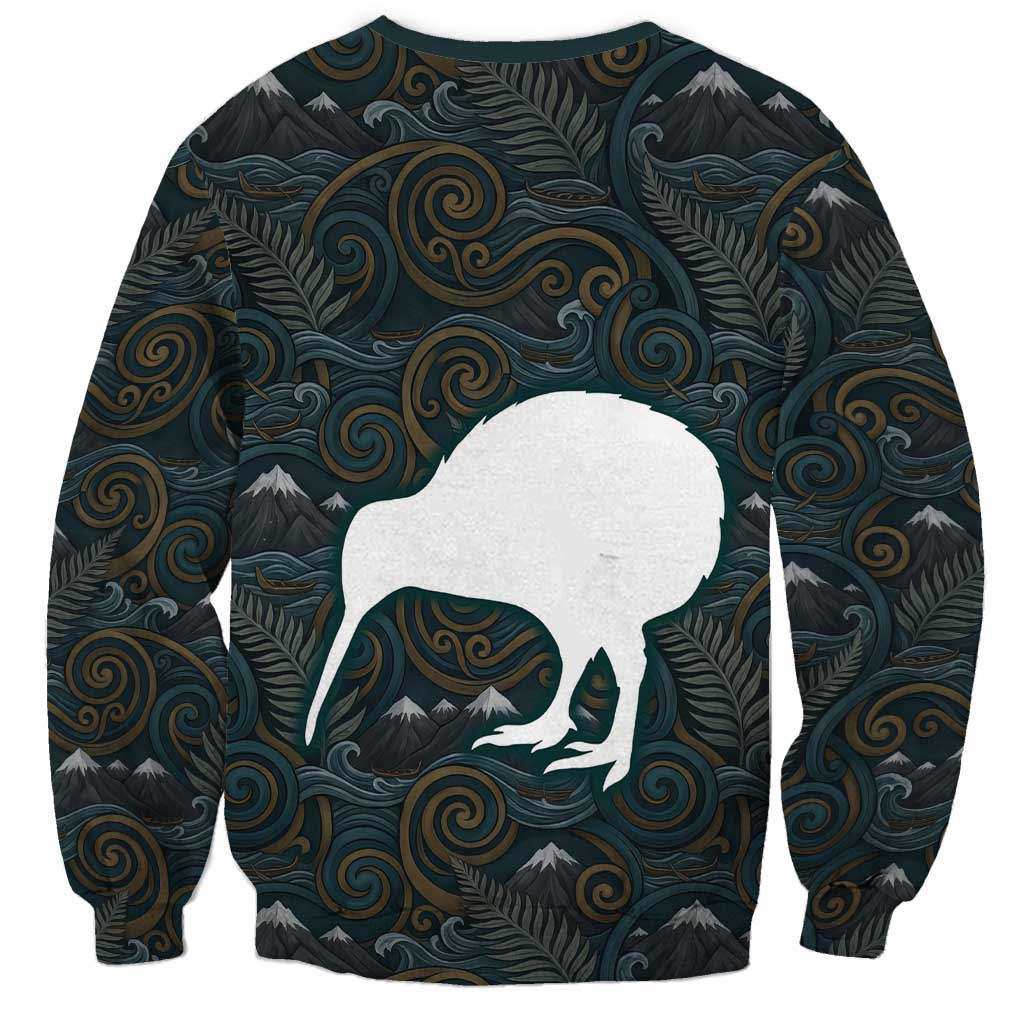 New Zealand is Calling and I Must Go Sweatshirt Kiwi Bird Silhouette