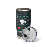 New Zealand is Calling and I Must Go Tumbler Cup Kiwi Bird Silhouette TS04 - Polynesian Pride