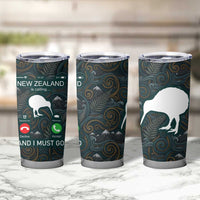 New Zealand is Calling and I Must Go Tumbler Cup Kiwi Bird Silhouette TS04 - Polynesian Pride
