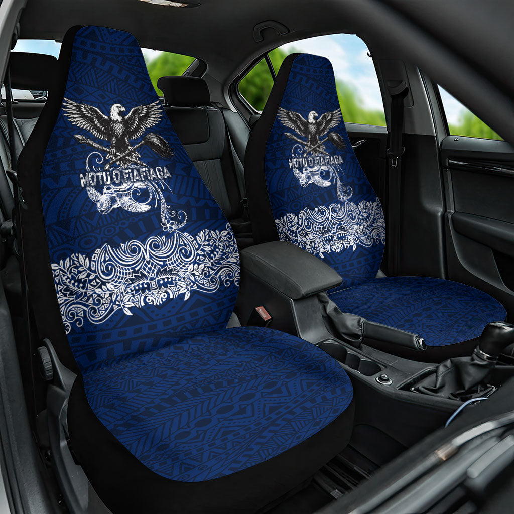 American Samoa Eagle Car Seat Cover Sea Turtle Traditional Polynesian Tribal Tattoo