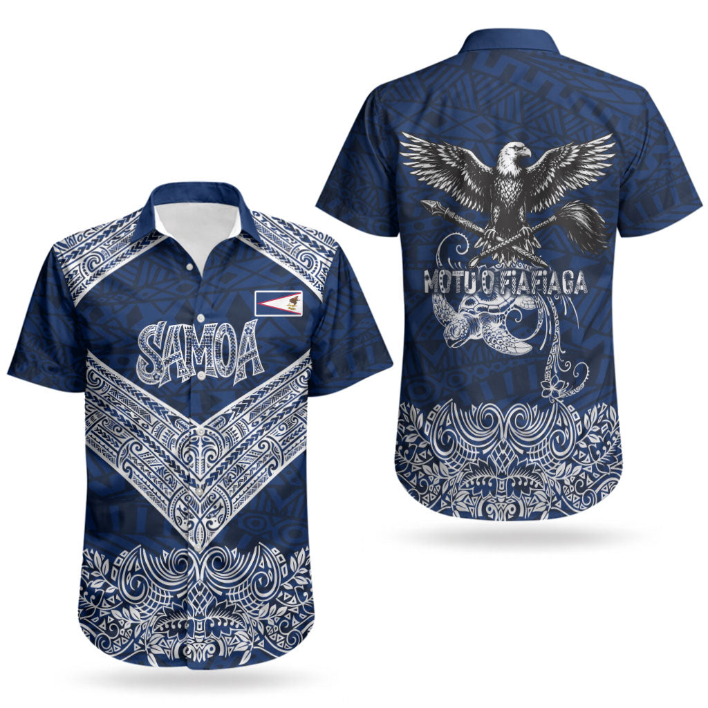 American Samoa Eagle Couples Matching Mermaid Dress and Hawaiian Shirt Sea Turtle Traditional Polynesian Tribal Tattoo TS04 - Polynesian Pride