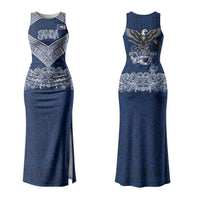 American Samoa Eagle Couples Matching Tank Maxi Dress and Hawaiian Shirt Sea Turtle Traditional Polynesian Tribal Tattoo TS04 - Polynesian Pride