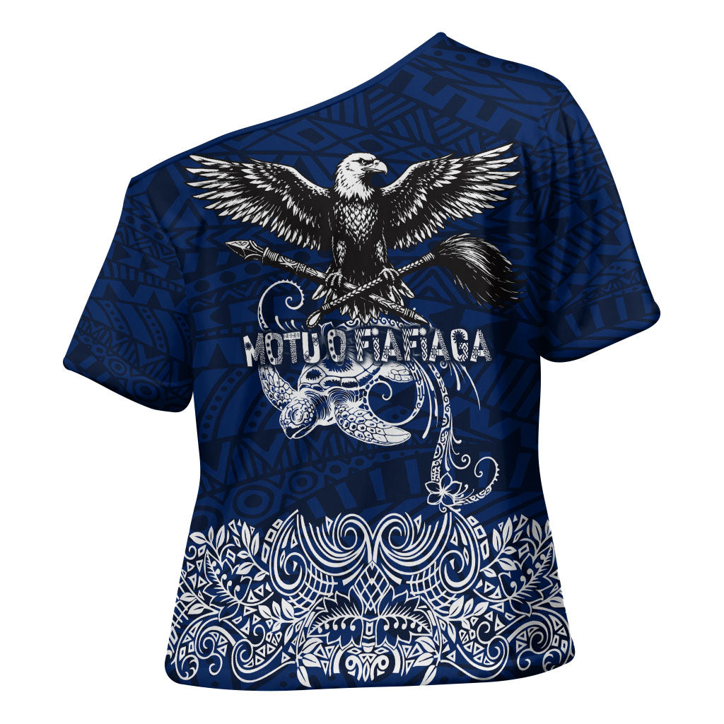 American Samoa Eagle Cross Shoulder Shirt Sea Turtle Traditional Polynesian Tribal Tattoo TS04 - Polynesian Pride