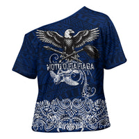 American Samoa Eagle Cross Shoulder Shirt Sea Turtle Traditional Polynesian Tribal Tattoo TS04 - Polynesian Pride