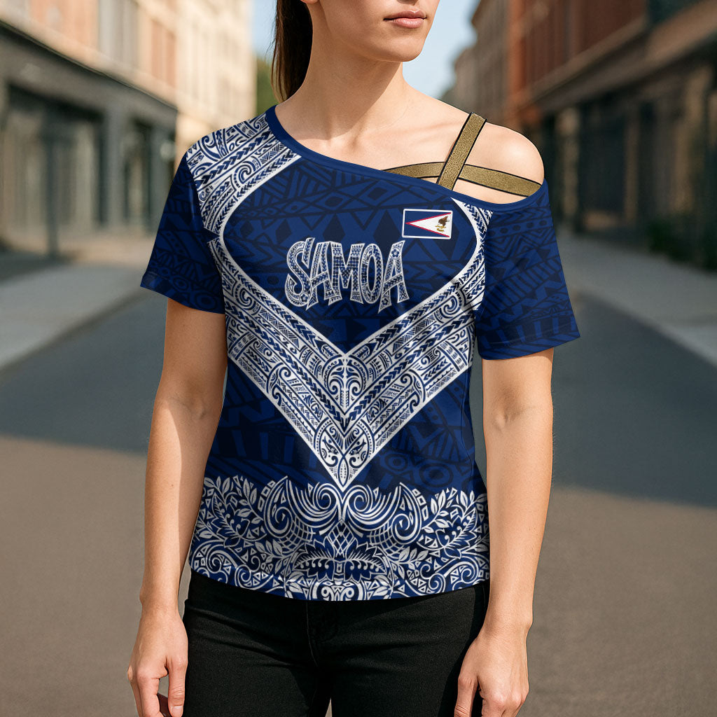 American Samoa Eagle Cross Shoulder Shirt Sea Turtle Traditional Polynesian Tribal Tattoo TS04 - Polynesian Pride