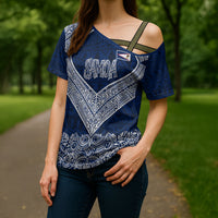 American Samoa Eagle Cross Shoulder Shirt Sea Turtle Traditional Polynesian Tribal Tattoo TS04 - Polynesian Pride