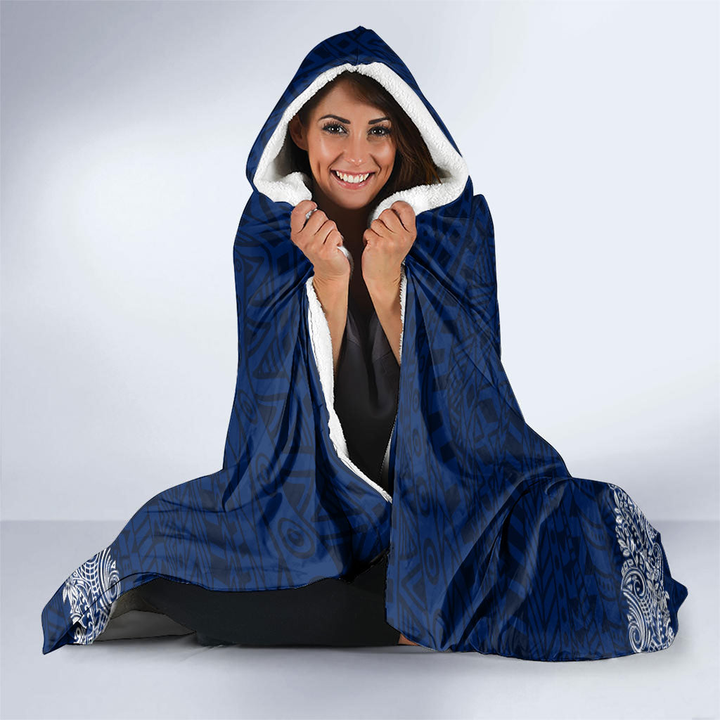 American Samoa Eagle Hooded Blanket Sea Turtle Traditional Polynesian Tribal Tattoo TS04 - Polynesian Pride