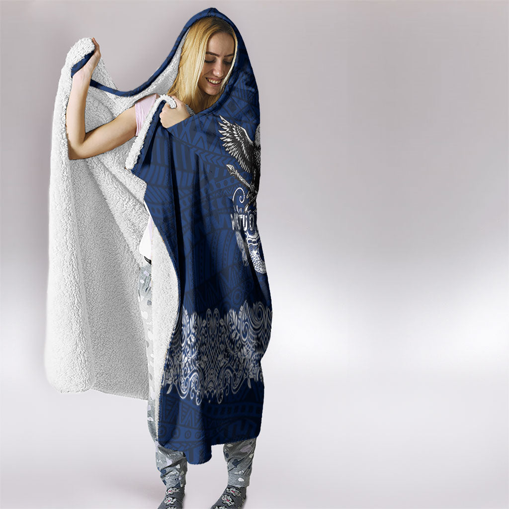 American Samoa Eagle Hooded Blanket Sea Turtle Traditional Polynesian Tribal Tattoo TS04 - Polynesian Pride