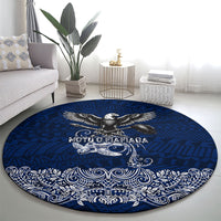 American Samoa Eagle Round Carpet Sea Turtle Traditional Polynesian Tribal Tattoo TS04 - Polynesian Pride