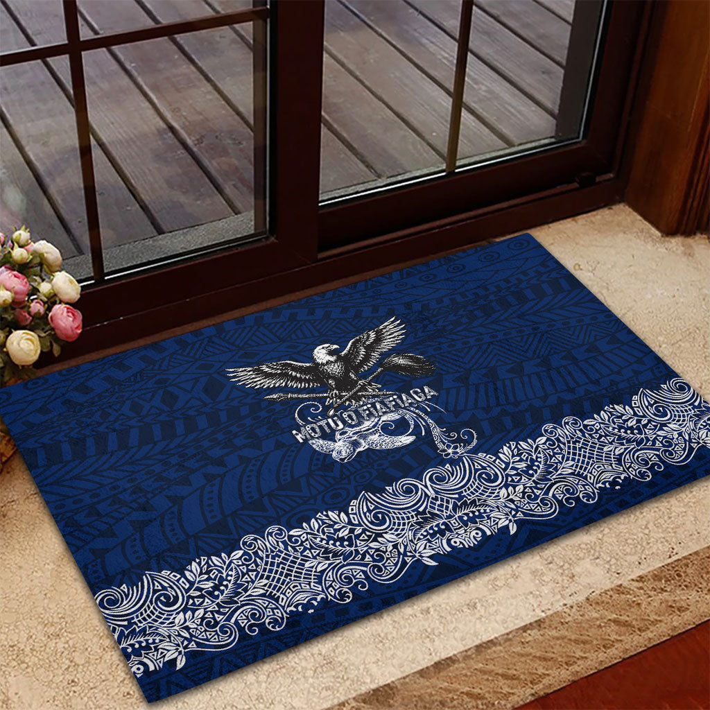 American Samoa Eagle Rubber Doormat Sea Turtle Traditional Polynesian Tribal Tattoo