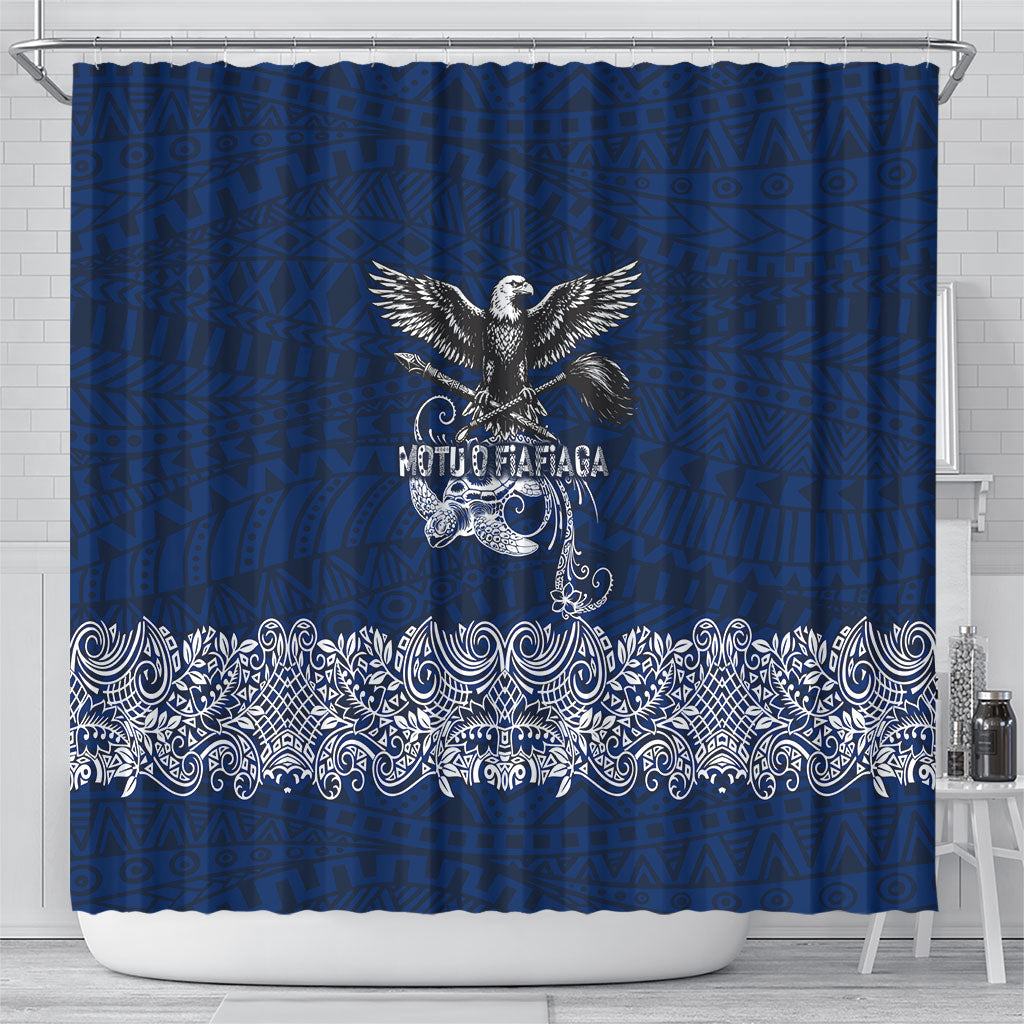 American Samoa Eagle Shower Curtain Sea Turtle Traditional Polynesian Tribal Tattoo