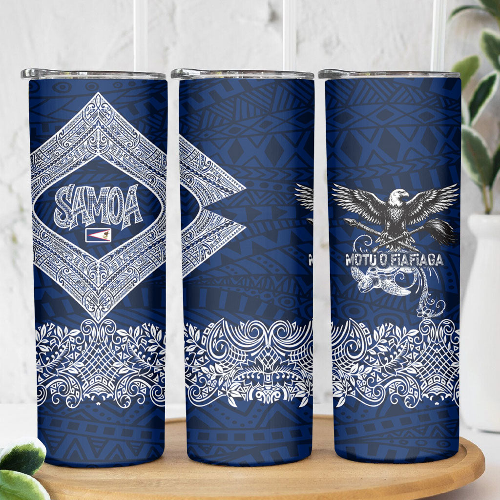 American Samoa Eagle Skinny Tumbler Sea Turtle Traditional Polynesian Tribal Tattoo TS04 - Polynesian Pride