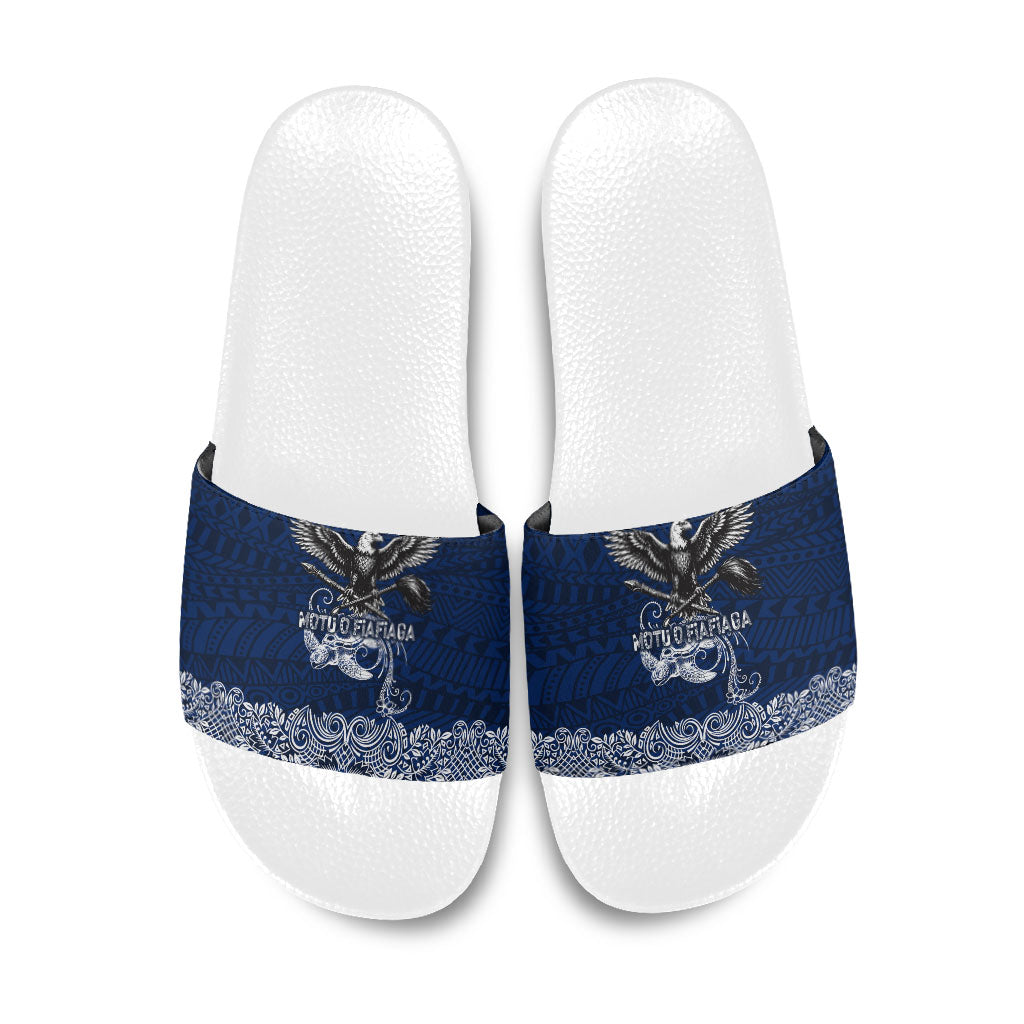 American Samoa Eagle Slide Sandals Sea Turtle Traditional Polynesian Tribal Tattoo