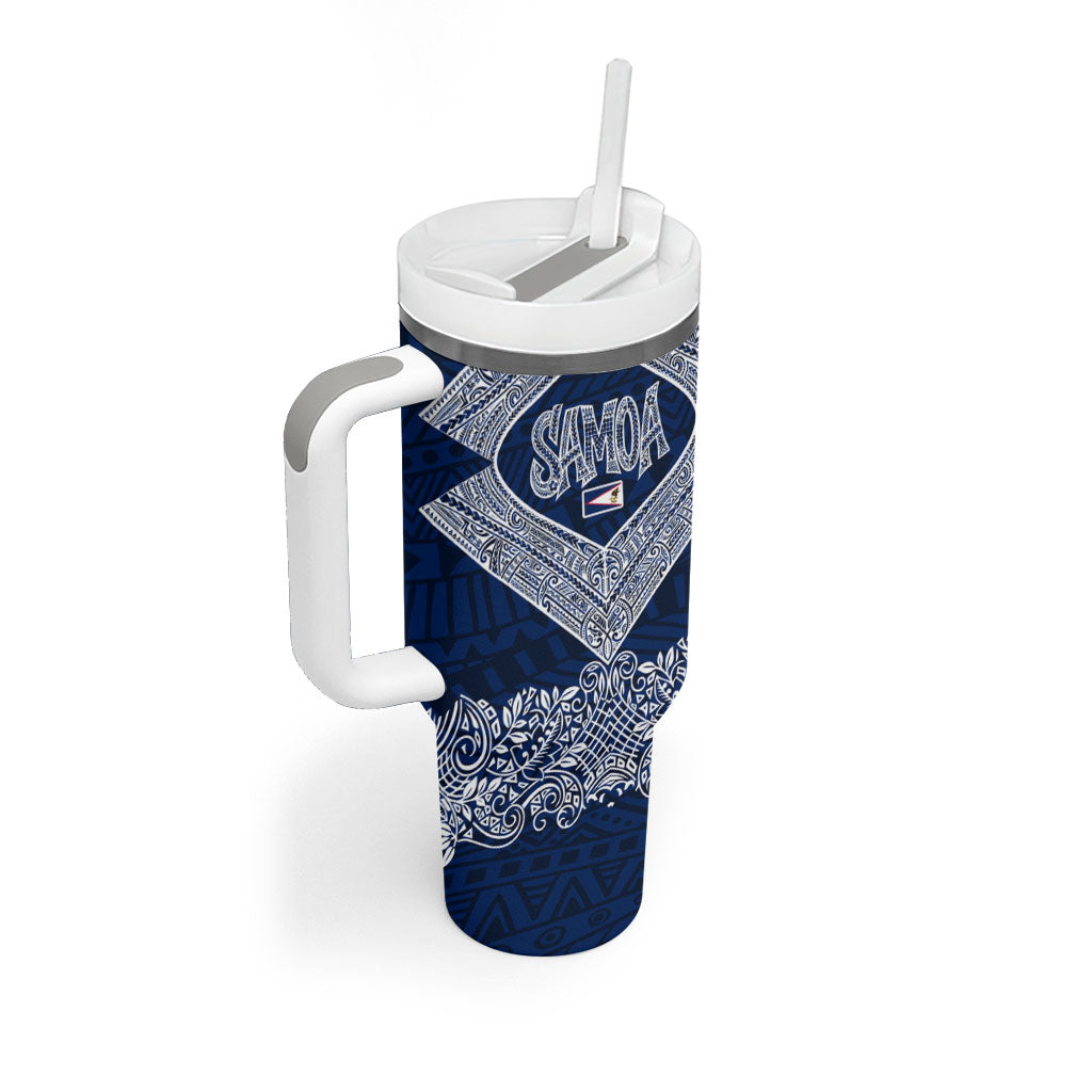 American Samoa Eagle Tumbler With Handle Sea Turtle Traditional Polynesian Tribal Tattoo TS04 - Polynesian Pride