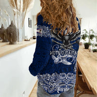 American Samoa Eagle Women Casual Shirt Sea Turtle Traditional Polynesian Tribal Tattoo TS04 - Polynesian Pride
