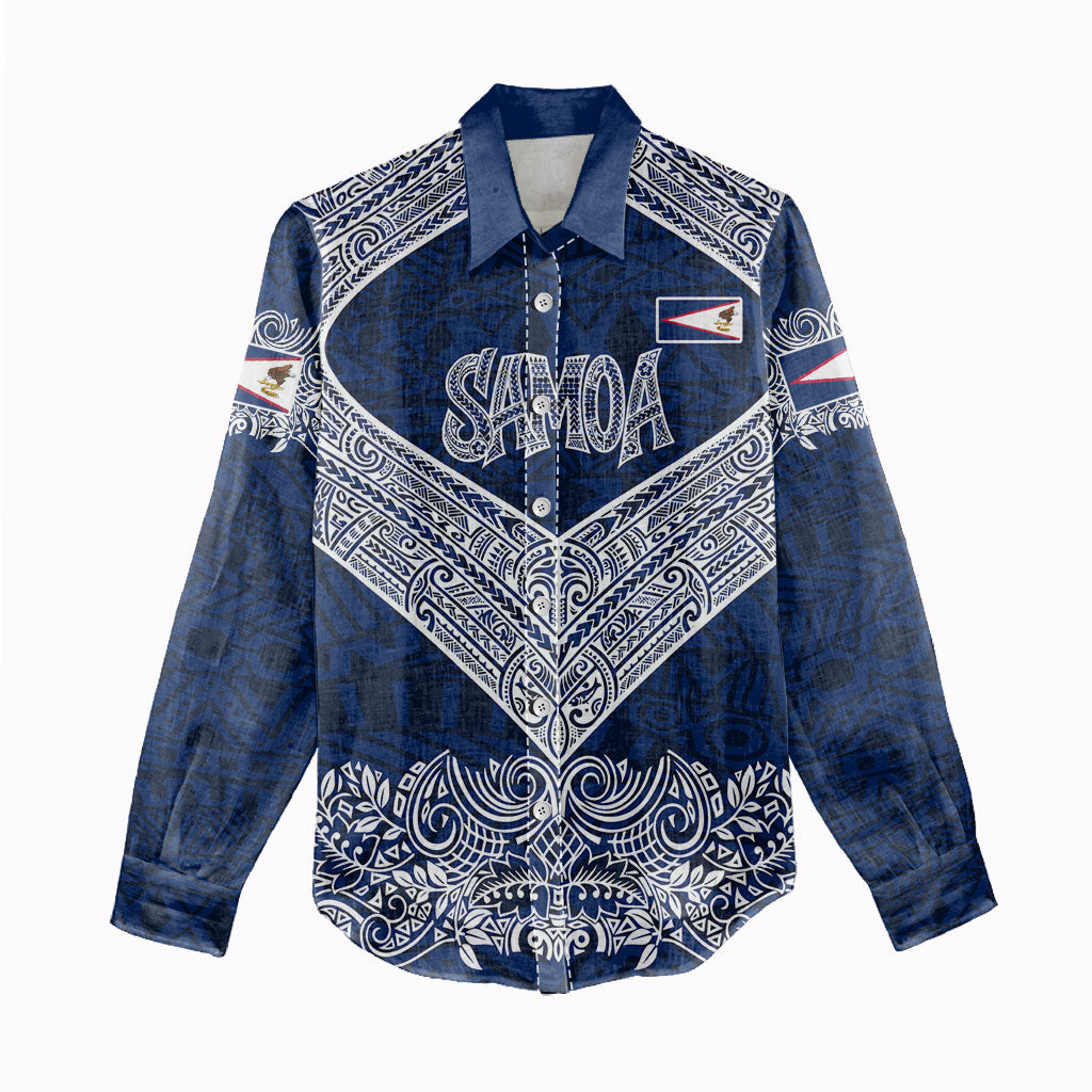 American Samoa Eagle Women Casual Shirt Sea Turtle Traditional Polynesian Tribal Tattoo TS04 - Polynesian Pride