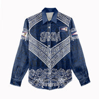 American Samoa Eagle Women Casual Shirt Sea Turtle Traditional Polynesian Tribal Tattoo TS04 - Polynesian Pride