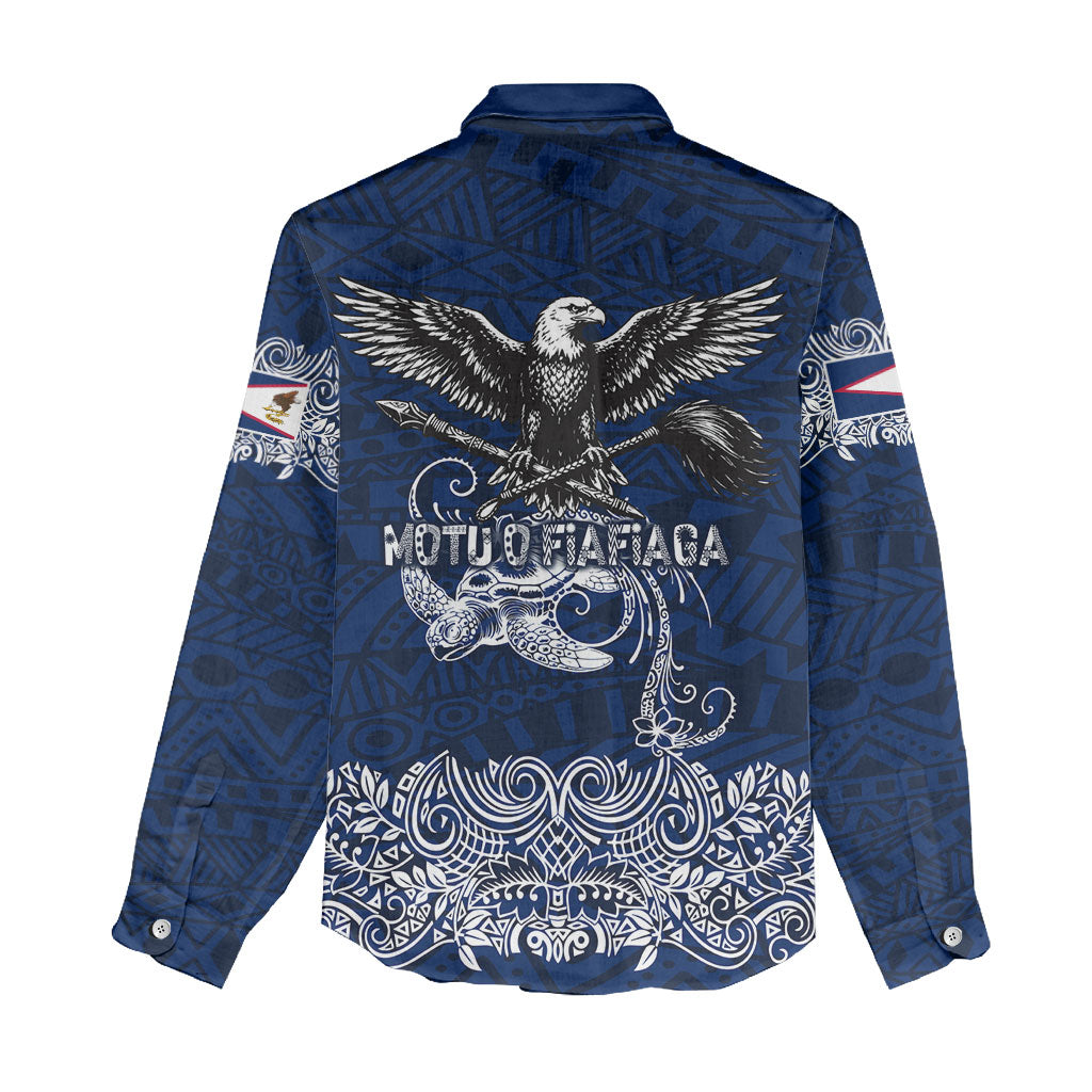 American Samoa Eagle Women Casual Shirt Sea Turtle Traditional Polynesian Tribal Tattoo TS04 - Polynesian Pride