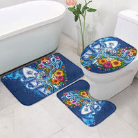 American Samoa Pago Pago Bathroom Set Sea Turtle And Fruit Bat - Tropical Hibiscus Flowers Polynesian TS04 - Polynesian Pride