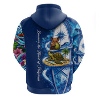 American Samoa Pago Pago Hoodie Sea Turtle And Fruit Bat - Tropical Hibiscus Flowers Polynesian TS04 - Polynesian Pride