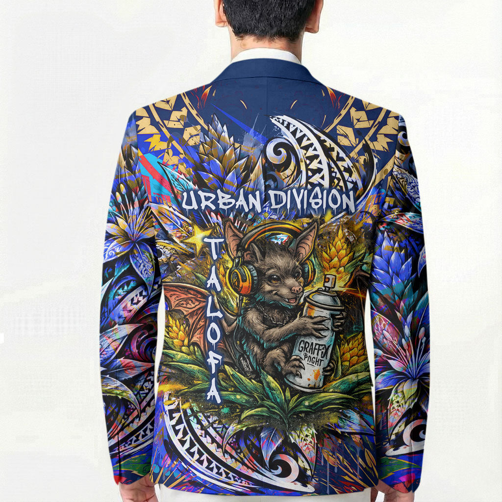American Samoa Warrior Blazer Polynesian Fruit Bat Talofa Urban Graffiti Street Art