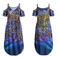 American Samoa Warrior Couples Matching Summer Maxi Dress and Hawaiian Shirt Polynesian Fruit Bat Talofa Urban Graffiti Street Art TS04 - Polynesian Pride